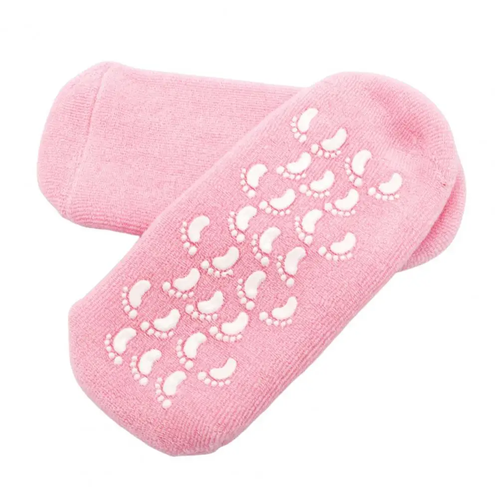 Chaussettes en Gel de Silicone réutilisables, masque pour les pieds, hydratant, blanchissant, exfoliant – جوارب من جل السيليكون لترطيب و تبييض و تقشيير القدم